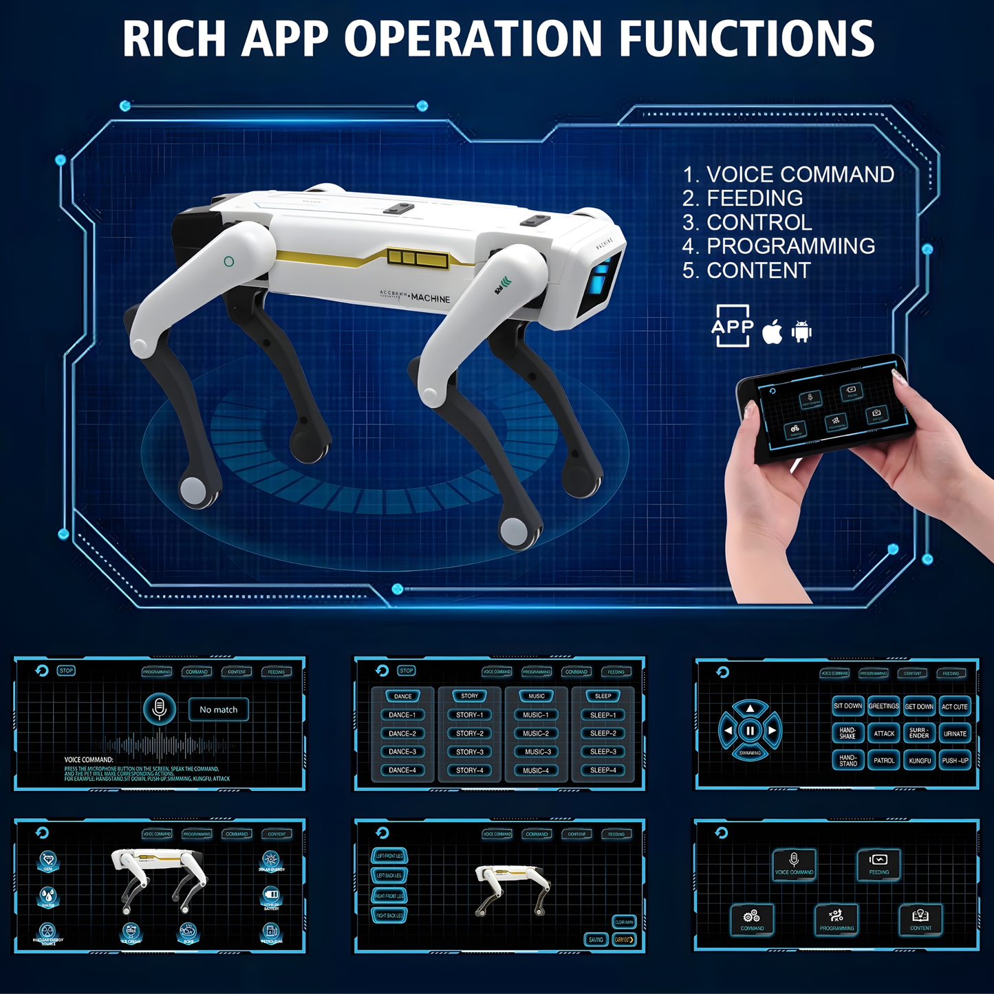 Intelligent AI RC Robot Dog